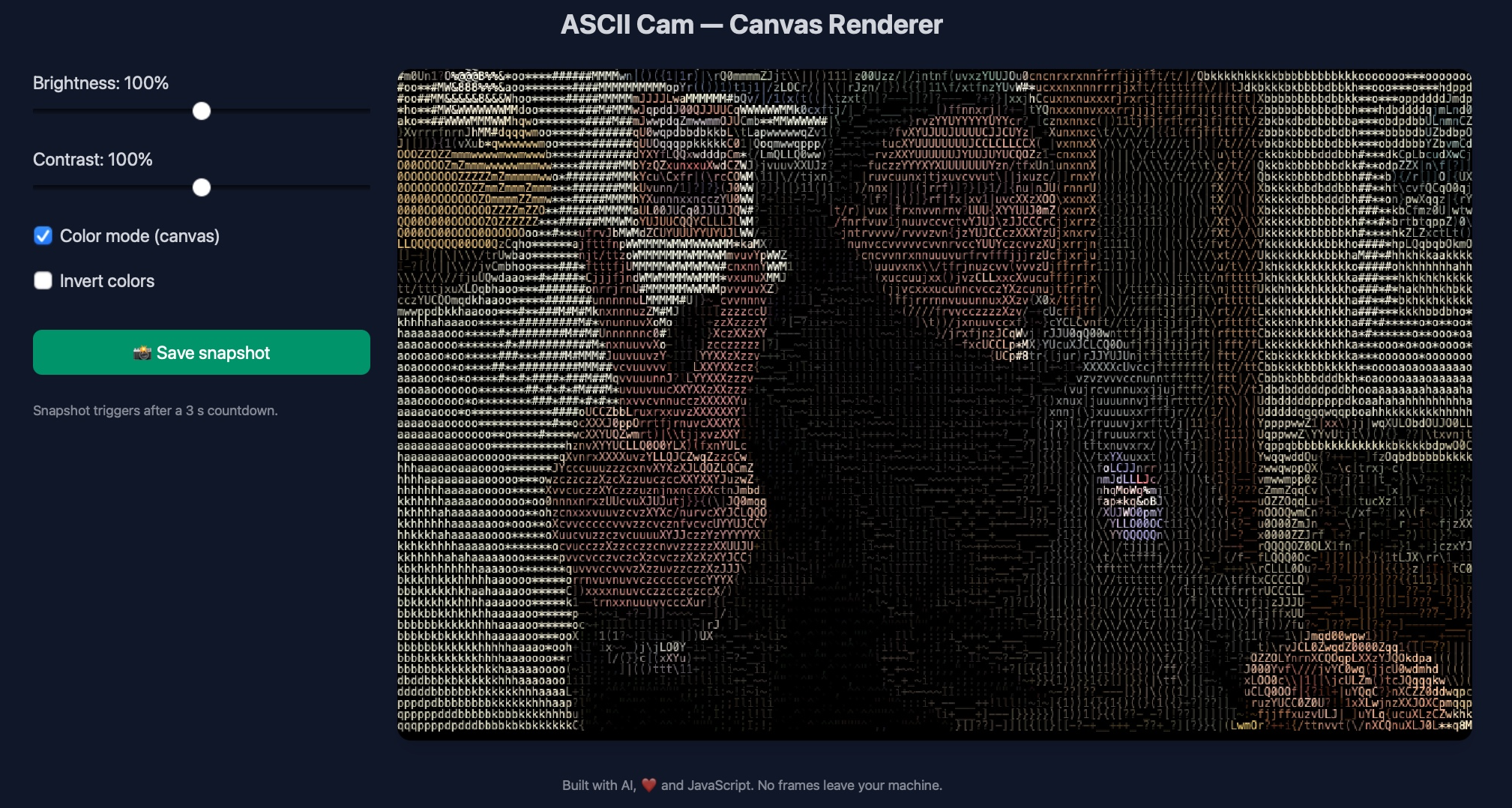 ASCII Cam | ascii-cam